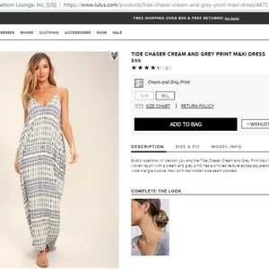 TIDE CHASER CREAM AND GREY PRINT MAXI DRESS NYT